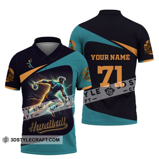 Unisex Shirt, Custom Name and Number Handball Shirt, Handball  Love T-Shirt style option 4