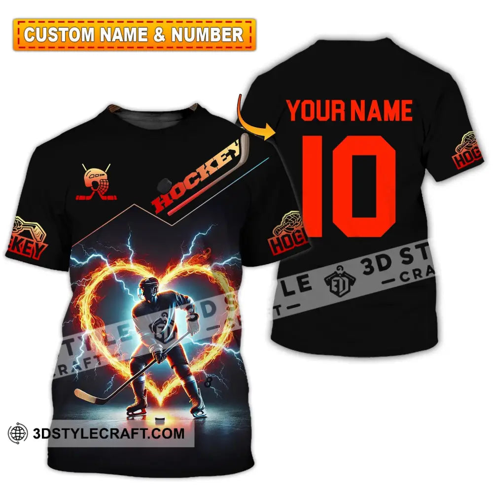 Unisex Shirt - Custom Name And Number Hockey T-Shirt