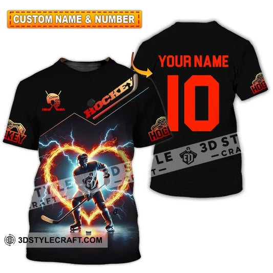 Unisex Shirt - Custom Name And Number Hockey T-Shirt