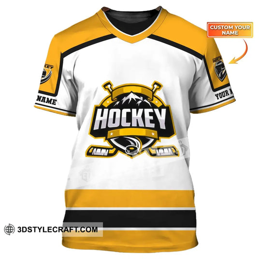 Unisex Shirt, Custom Name and Number Hockey T-Shirt, Hockey Hoodie, Gift for Hockey Player style option 1