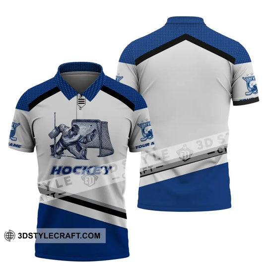 Unisex Shirt, Custom Name and Number Hockey T-Shirt, Hockey Polo, Gift for Hockey Player style option 3