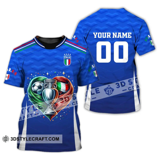 Unisex Shirt, Custom Name and Number Italy Football Shirt, Euro 2024 Shirt, Italy Football Polo Long Sleeve style option 2