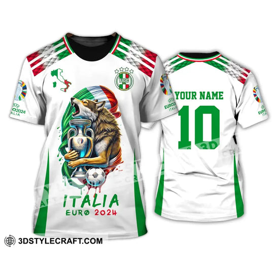 Unisex Shirt, Custom Name and Number Italy Football Shirt, Italia Euro 2024 Long Sleeve Polo Shirt style option 3