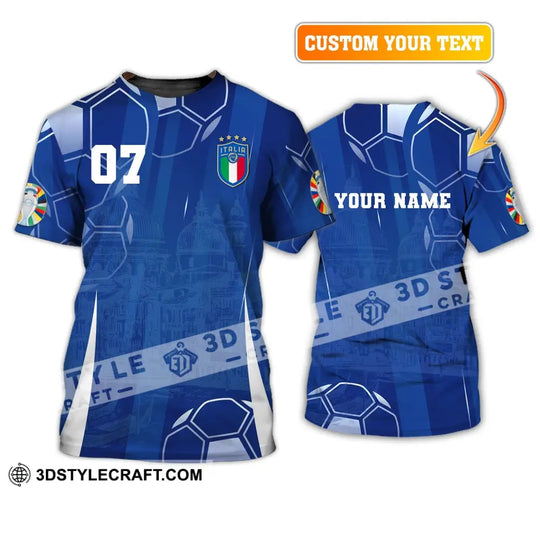 Unisex Shirt, Custom Name and Number Italy Football Shirt, Italy Football Polo Long Sleeve, Italy Euro 2024 Shirt style option 1