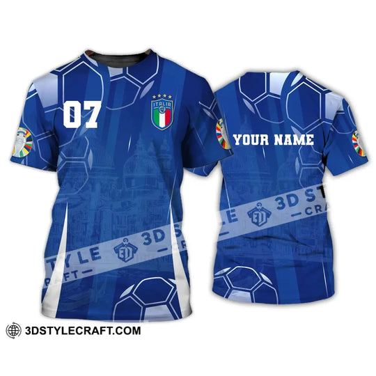 Unisex Shirt, Custom Name and Number Italy Football Shirt, Italy Football Polo Long Sleeve, Italy Euro 2024 Shirt style option 2