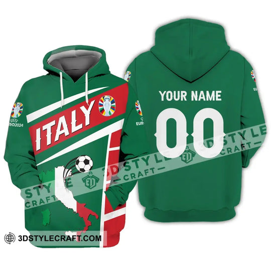 Unisex Shirt - Custom Name And Number Shirt, Italy National Team Map Shirt style option 2