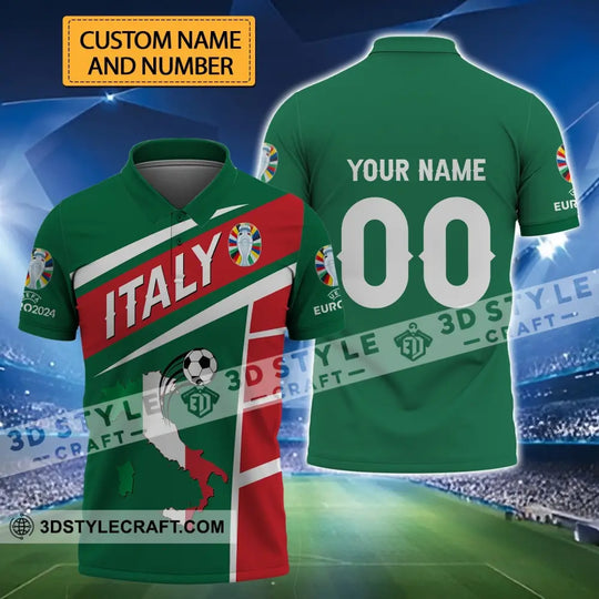 Unisex Shirt - Custom Name And Number Shirt, Italy National Team Map Shirt style option 1