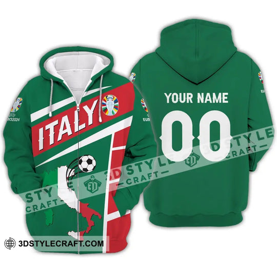 Unisex Shirt - Custom Name And Number Shirt, Italy National Team Map Shirt style option 3