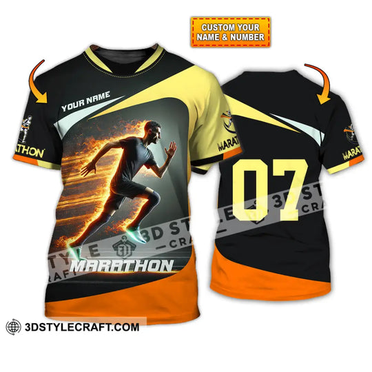 Unisex Shirt, Custom Name and Number Marathon Shirt, Marathon Lover Gift style option 1