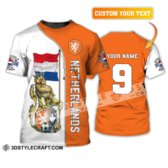 Unisex Shirt, Custom Name and Number Netherlands Euro 2024 Shirt, Netherlands Football Polo Long Sleeve style option 1