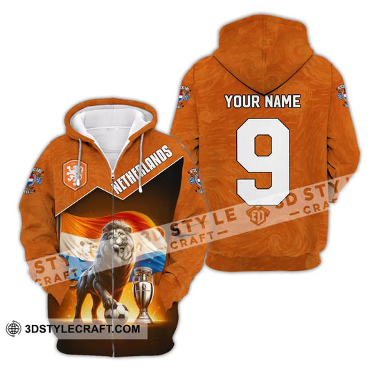 Unisex Shirt, Custom Name and Number Netherlands Euro 2024 Shirt, Netherlands Football Polo Long Sleeve style option 4