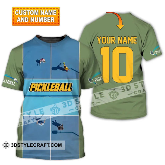 Unisex Shirt, Custom Name and Number Pickleball Shirt, T-Shirt for Pickleball Club, Gift for Pickleball Players style option 1