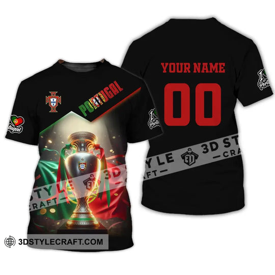 Unisex Shirt, Custom Name and Number Portugal Euro 2024 Football Shirt, Portugal Football Polo Long Sleeve style option 3