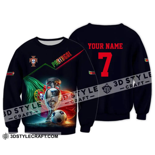 Unisex Shirt - Custom Name And Number Portugal Euro 2024 Team Shirt style option 4