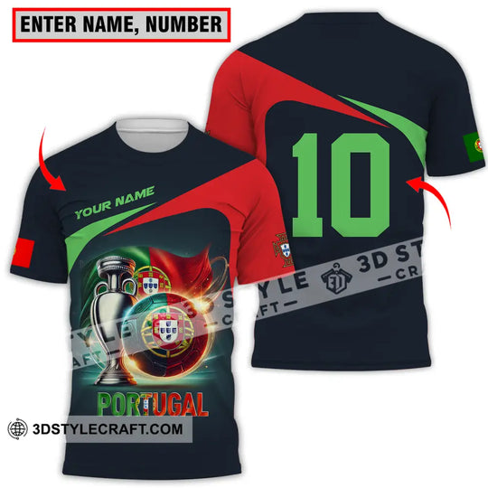Unisex Shirt - Custom Name And Number Portugal Lover Shirt style option 1