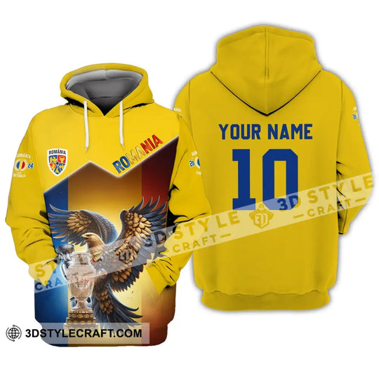 Unisex Shirt - Custom Name And Number Shirt, Romania National Team Lover style option 2