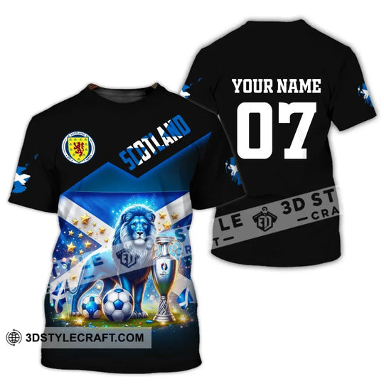 Unisex Shirt, Custom Name and Number Scotland Football Shirt, Euro 2024 Shirt, Scotland Football Polo Long Sleeve Shirt style option 2