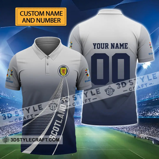 Unisex Shirt - Custom Name And Number, Scotland National Team Euro Shirt 2024 style option 1