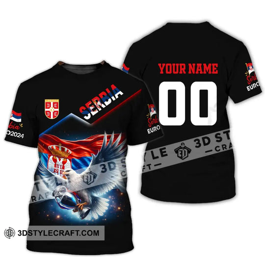 Unisex Shirt, Custom Name and Number Serbia Football Shirt, Serbia Football Polo Long Sleeve style option 3