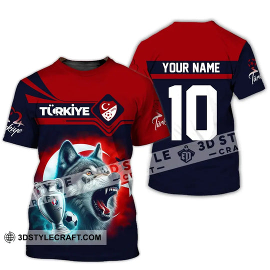 Unisex Shirt, Custom Name and Number Turkey Football Polo Shirt, Euro 2024 Turkey Football Hoodie Long Sleeve Shirt style option 2