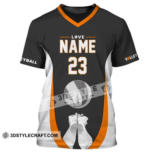 Unisex Shirt, Custom Name and Number Volleyball Shirt, Volleyball Hoodie, Volleyball Team T-Shirt, Gift for Volleyball Players style option 1