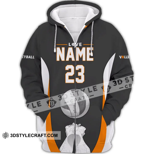 Unisex Shirt, Custom Name and Number Volleyball Shirt, Volleyball Hoodie, Volleyball Team T-Shirt, Gift for Volleyball Players style option 3