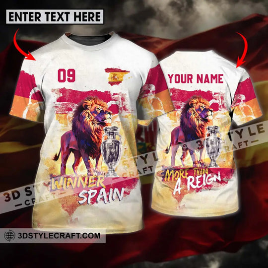 Unisex Shirt - Custom Name And Number Shirt, Winner Spain style option 1