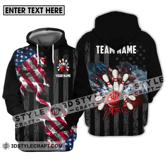 Unisex Shirt - Custom Name And Team Name America Bowling Sport Shirt style option 3