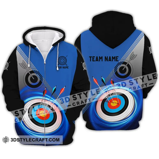 Unisex Shirt - Custom Name And Team Name Shirt - Archery Lover Blue Shirt style option 4