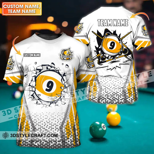 Unisex Shirt - Custom Name And Team Name Billiard No.9 style option 1