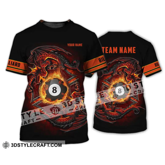 Unisex Shirt - Custom Name And Team Name Shirt - Billiards Lover Gift - Billiards Gift - Billiards Team Shirt style option 2