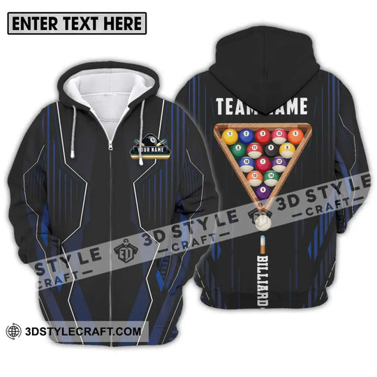 Unisex Shirt - Custom Name And Team Name Billiards Player Shirt style option 2
