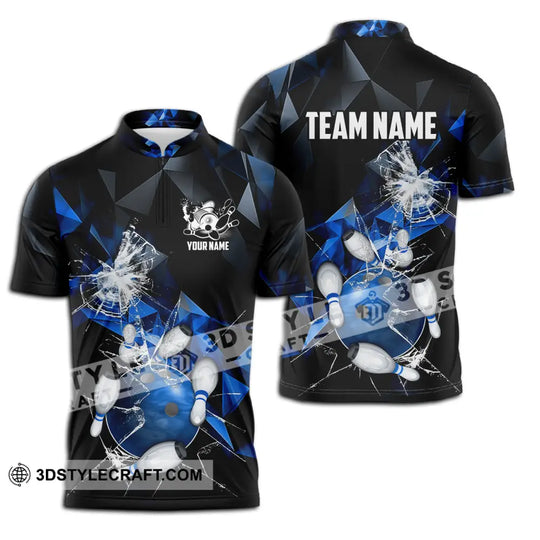 Unisex Shirt - Custom Name And Team Name Shirt, Blue Glasses Bowling style option 3