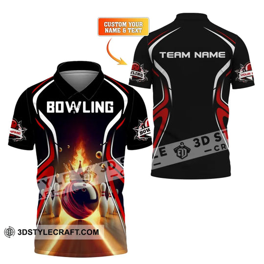 Unisex Shirt, Custom Name and Team Name Bowling Shirt, Shirt For Bowling Clubs style option 1