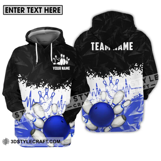 Unisex Shirt - Custom Name And Team Name Shirt, Bowling Heartbeat style option 3