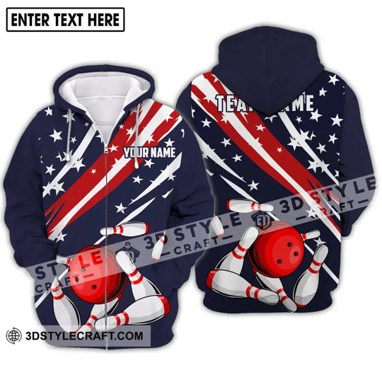 Unisex Shirt - Custom Name And Team Name Shirt - Bowling Hoodie - Bowling Lover Gift - Bowling Shirt style option 3