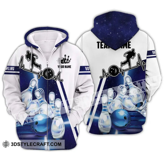 Unisex Shirt - Custom Name And Team Name Shirt - Bowling Hoodie - Bowling Lover Gift - Bowling Shirt style option 3
