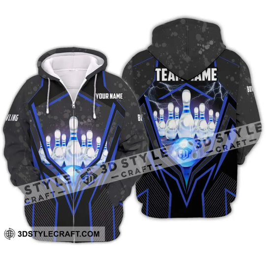 Unisex Shirt - Custom Name And Team Name Shirt - Bowling Hoodie - Bowling Lover Gift - Bowling Shirt style option 3