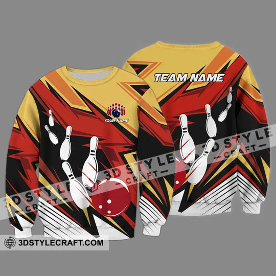 Unisex Shirt - Custom Name And Team Name Bowling Lover Shirt, Bowling Hot Color style option 4
