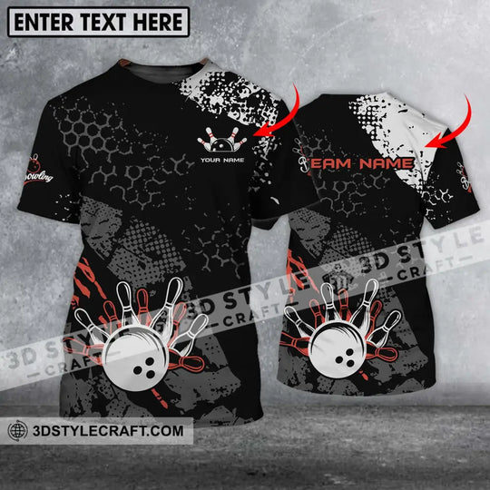 Unisex Shirt - Custom Name And Team Name Shirt - Bowling Lover T-shirt - Bowling Gift style option 1