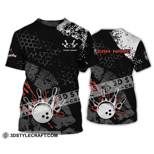 Unisex Shirt - Custom Name And Team Name Shirt - Bowling Lover T-shirt - Bowling Gift style option 2