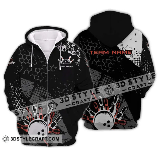 Unisex Shirt - Custom Name And Team Name Shirt - Bowling Lover T-shirt - Bowling Gift style option 3