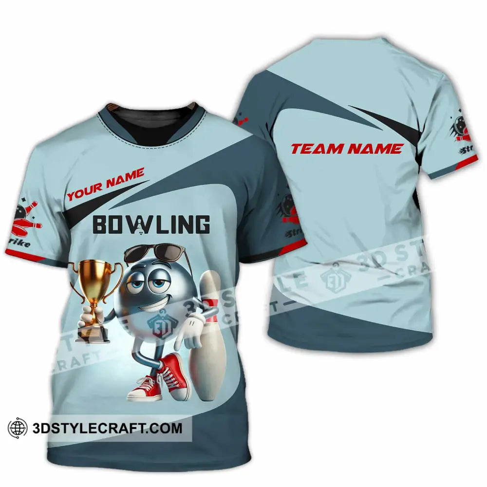 Unisex Shirt Custom Name And Team Bowling Polo Long Sleeve Love T-Shirt / S T-Shirt