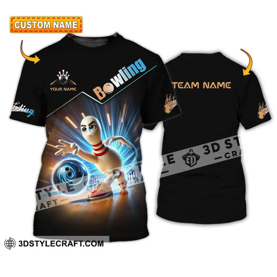 Unisex Shirt, Custom Name and Team Name Bowling Shirt, Bowling Polo Long Sleeve Shirt style option 1
