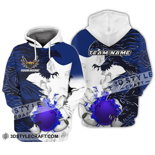 Unisex Shirt - Custom Name And Team Name Bowling Sport Shirt, Blue Ball Fly Dragon style option 4