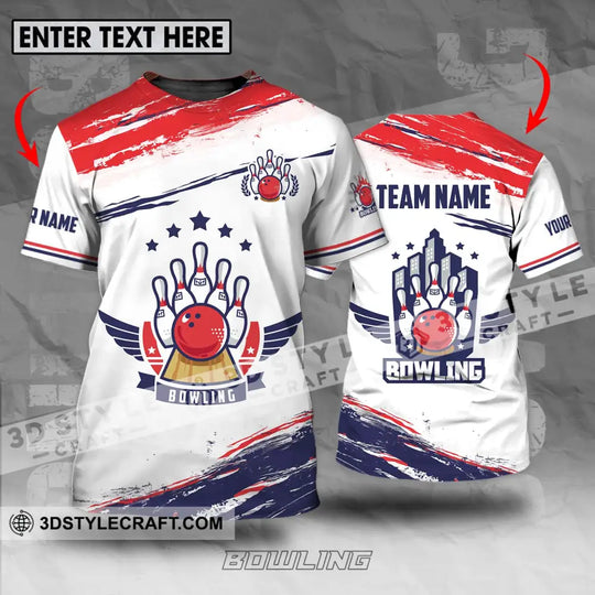 Unisex Shirt - Custom Name And Team Name Bowling Shirt, Bowling Stars style option 1