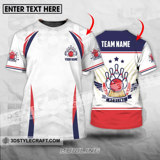 Unisex Shirt - Custom Name And Team Name Bowling Shirt, Three Star Bowling Ball style option 1
