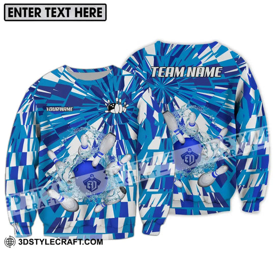 Unisex Shirt - Custom Name And Team Name Shirt, Bowling Water Pins Shirt style option 4