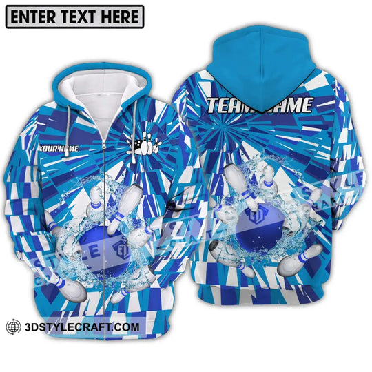Unisex Shirt - Custom Name And Team Name Shirt, Bowling Water Pins Shirt style option 2