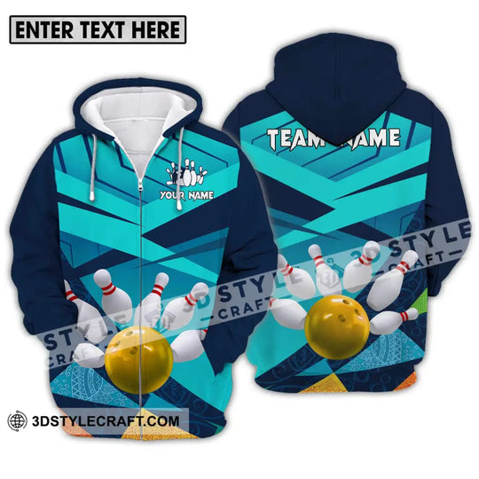Unisex Shirt - Custom Name And Team Name Shirt, Bowling Yellow Ball style option 2